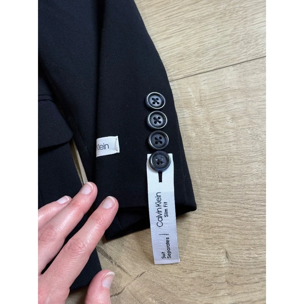 NWT Boys Calvin Klein Suit Separates Black SLIM FIT Jacket‎ Size 5 msrp $89.50